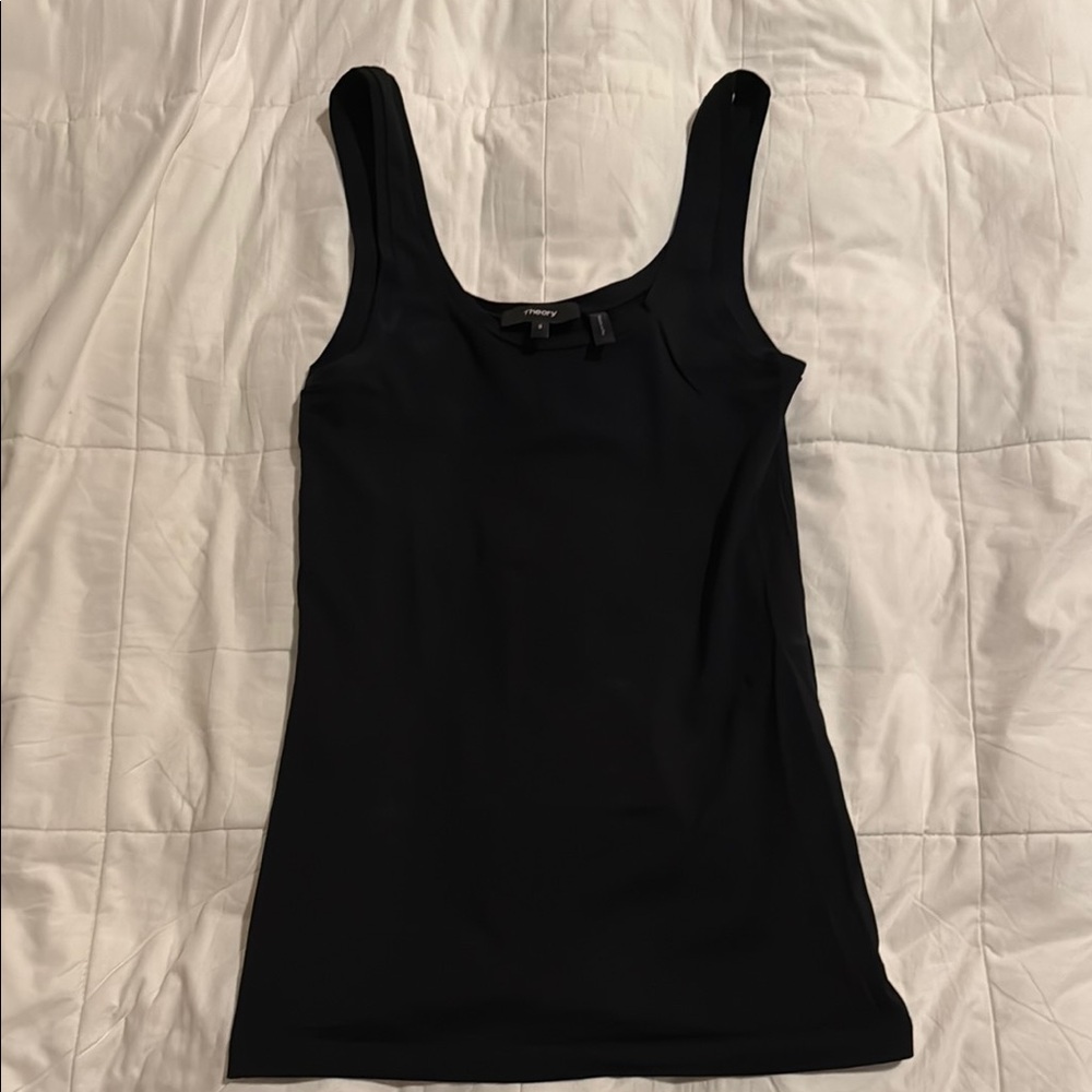 Theory Black Fitted Tank Top